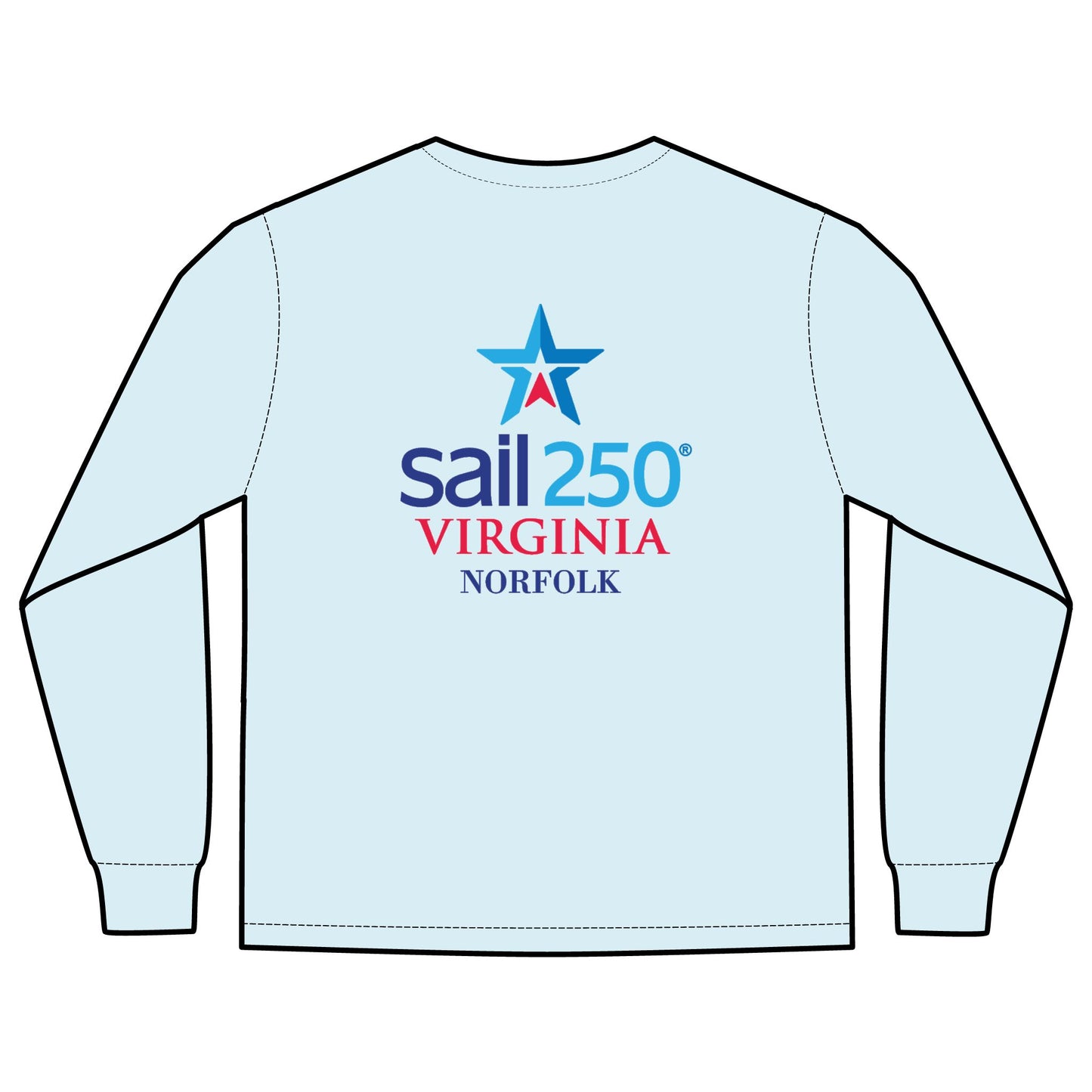 Sail250® Virginia Unisex Long Sleeve Pocket T-Shirt