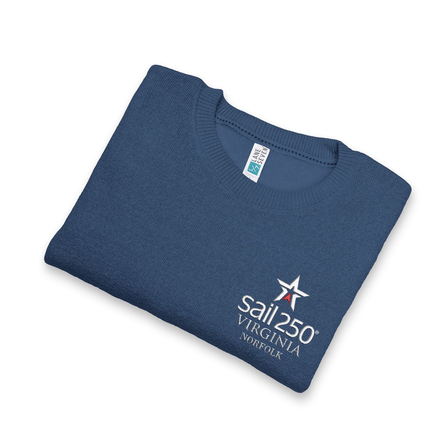 Sail250® Virginia Unisex Nantucket Crewneck Sweatshirt (Embroidery)