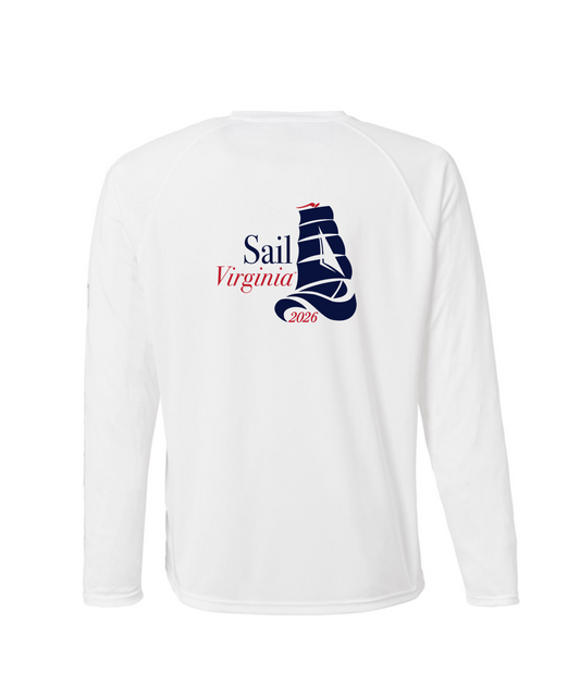 Sail250® Virginia HUK Men's LoPro Pursuit Long Sleeve T-Shirt White-VL