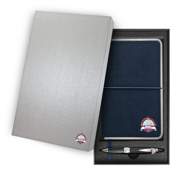 Navy Blue Journal Set W/ Medallion