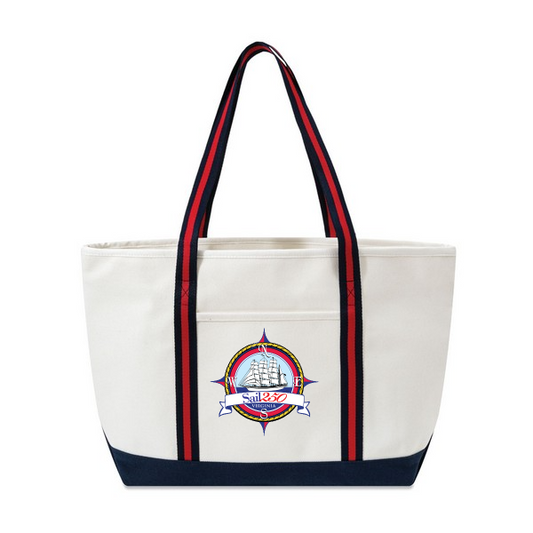 Sail250® Virginia Commander Cotton Canvas Tote Bag - 24"x14.17"x6.7" CL