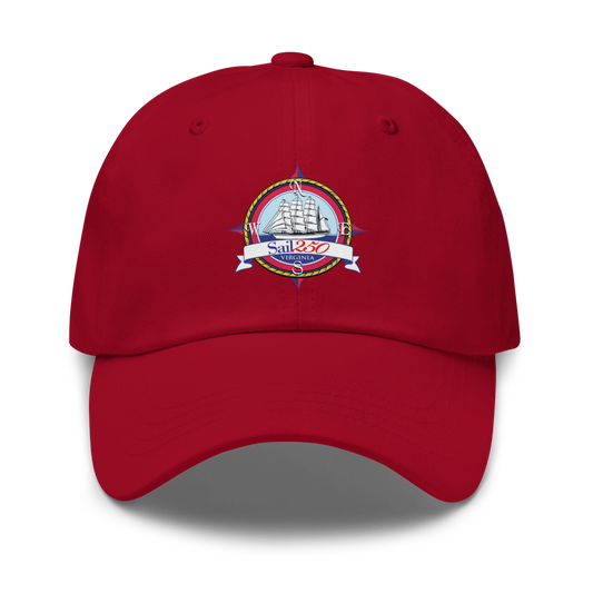 Sail250® Virginia Compass Logo Dad hat-Printed