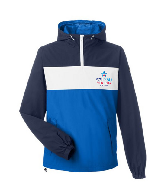 Sail250® Virginia Nautica Unisex Windward Anorak Hooded Quarter-Zip Jacket=SL