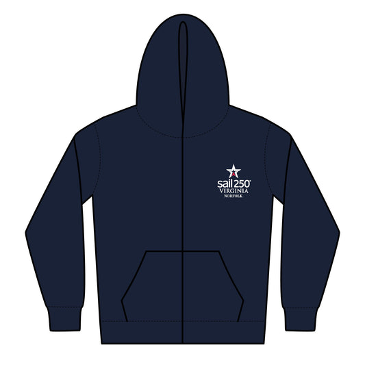 Sail250® Virginia  Kids Heavy Blend Zipped Hoodie-SL