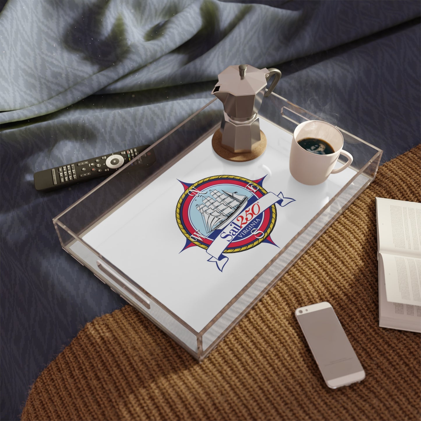 Sail250® Virginia  Acrylic Serving Tray – 11" x 17"