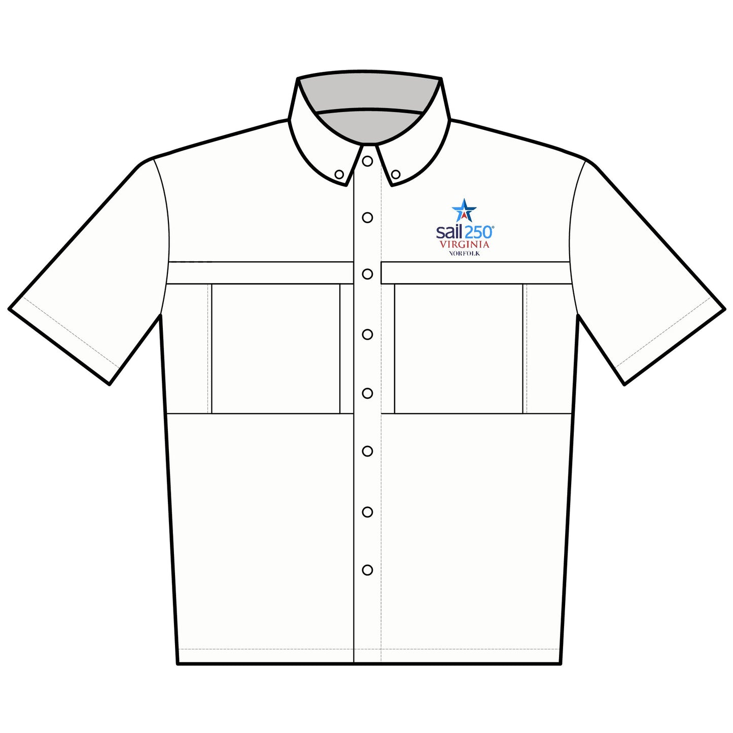 Sail250® VA Unisex Short Sleeve UV Daybreak Shirt – Embroidered