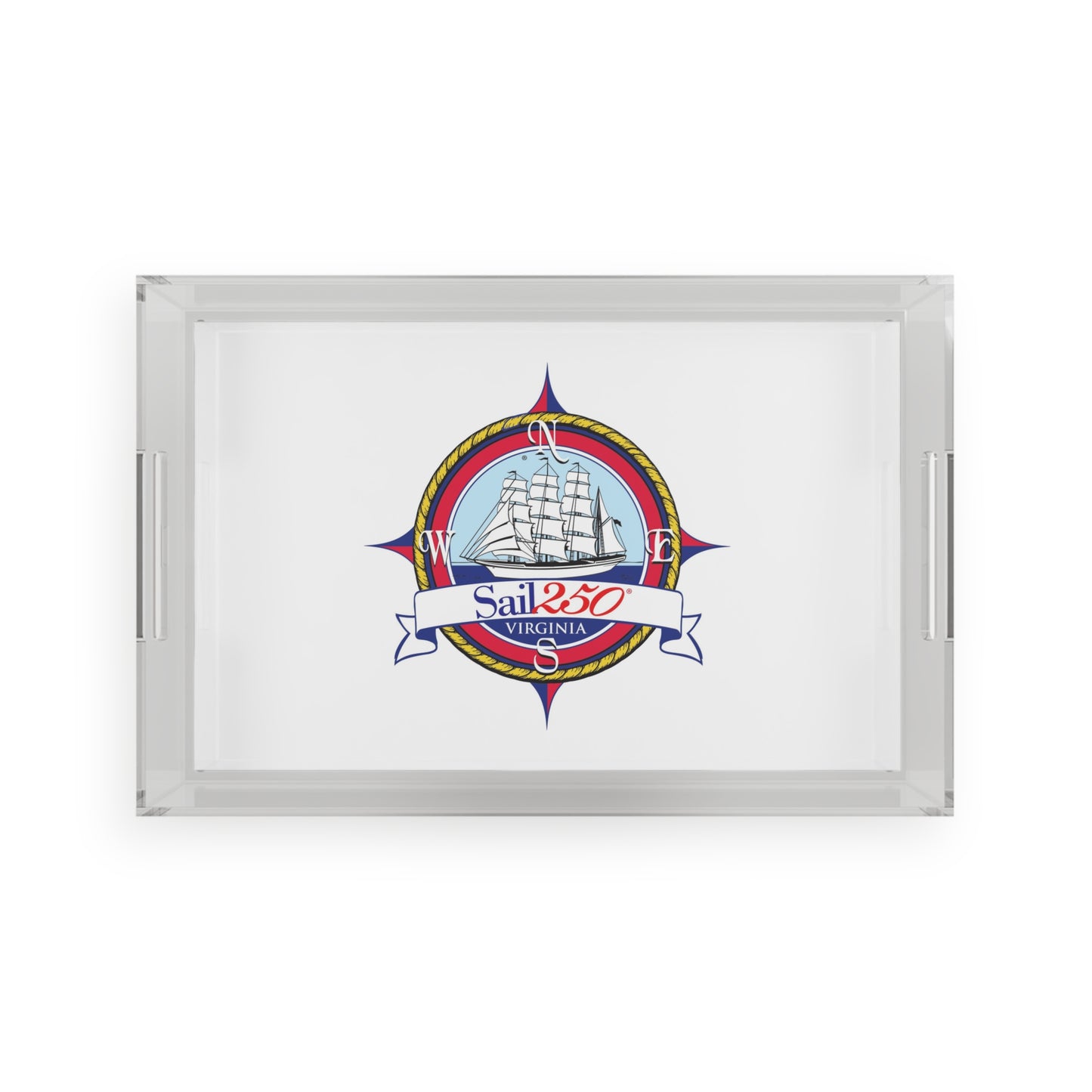 Sail250® Virginia  Acrylic Serving Tray – 11" x 17"