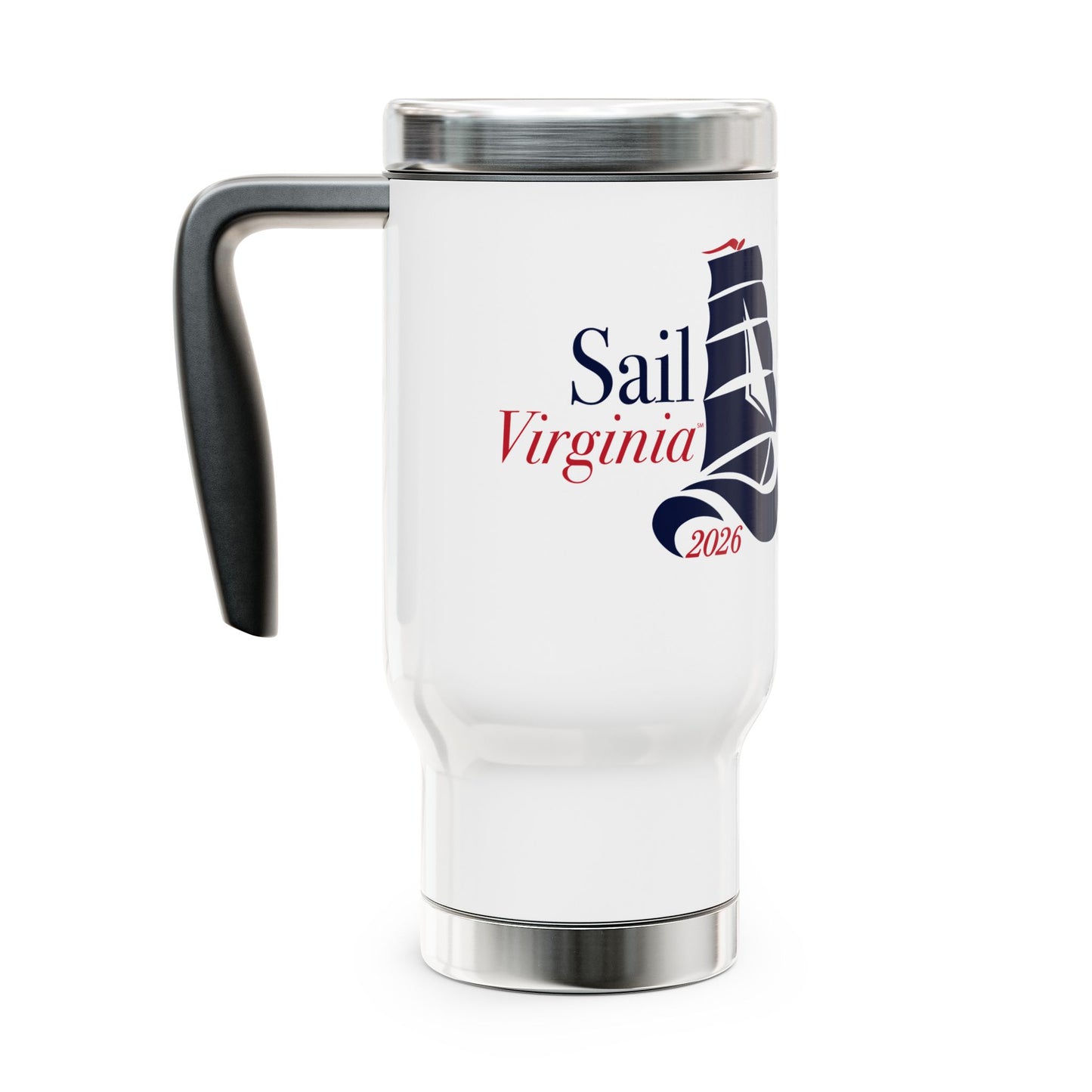 Sail250® Virginia  Stainless Steel Travel Mug with Handle, 14oz