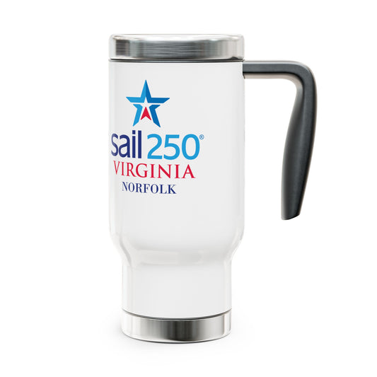 Sail250® VA Stainless Steel Travel Mug with Handle, 14oz
