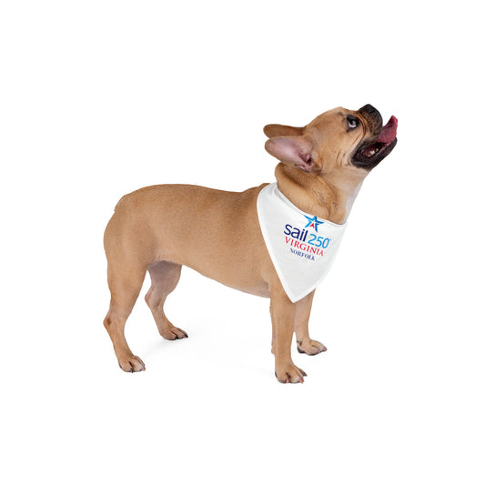 Sail250® VA Custom Dog Bandana – Nautical Style for Your Four-Legged First Mate