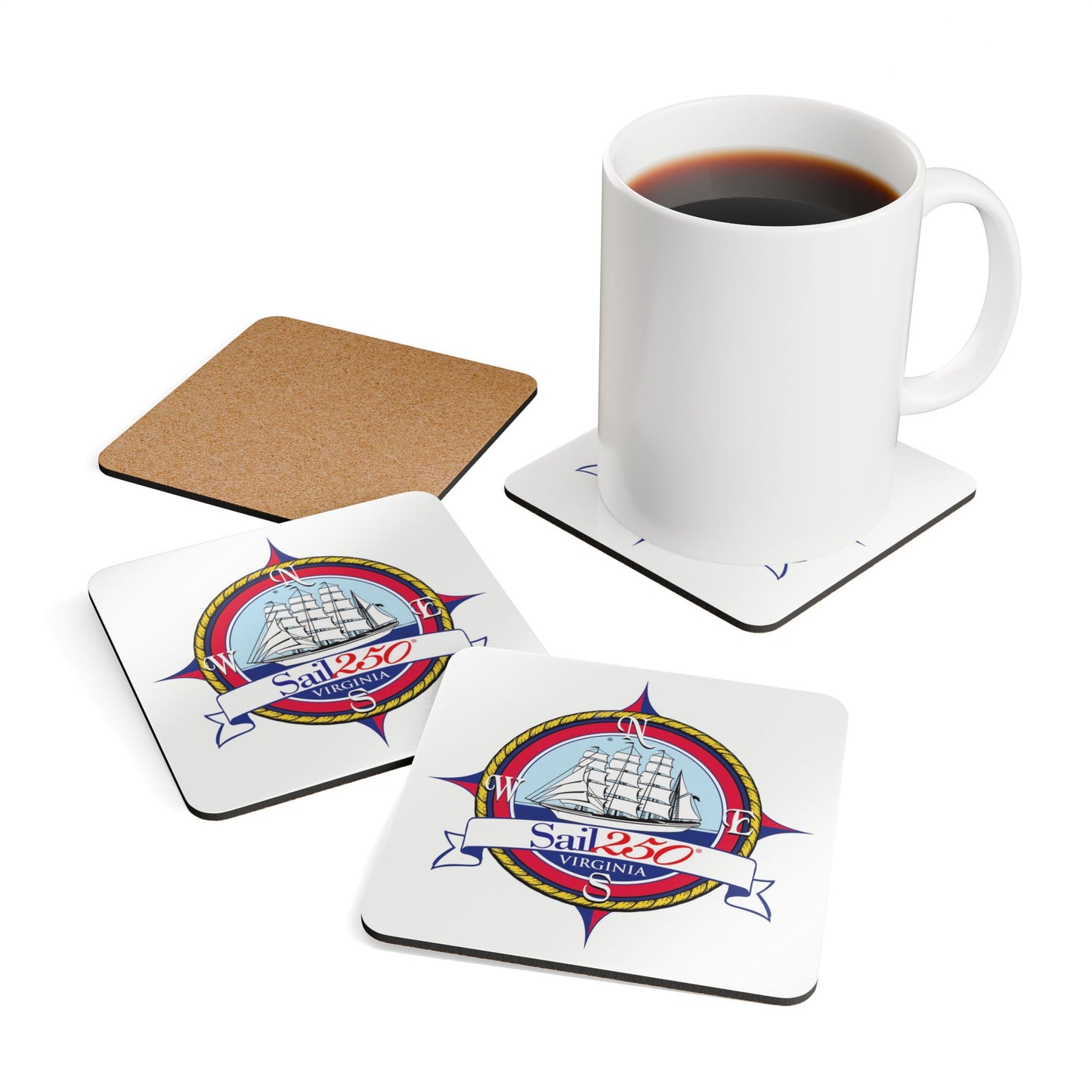 Sail250® VA Corkwood Coaster Set