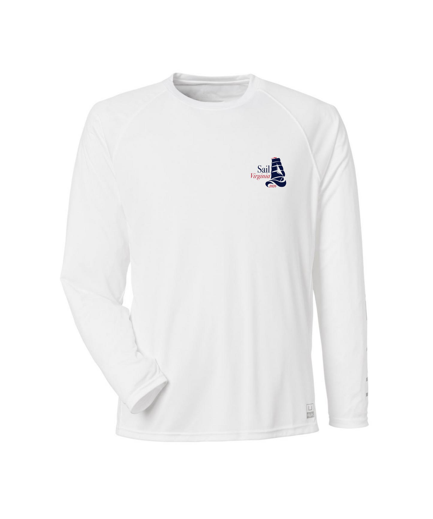 Sail250® Virginia HUK Men's LoPro Pursuit Long Sleeve T-Shirt White-VL