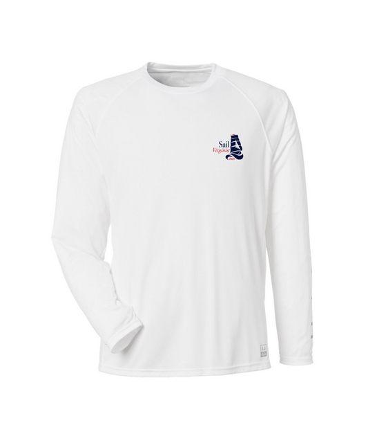 Sail250® Virginia HUK Men's LoPro Pursuit Long Sleeve T-Shirt White-VL