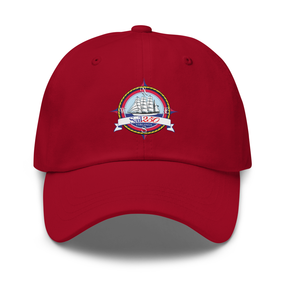 Sail250® Virginia Compass Logo Dad hat-Printed