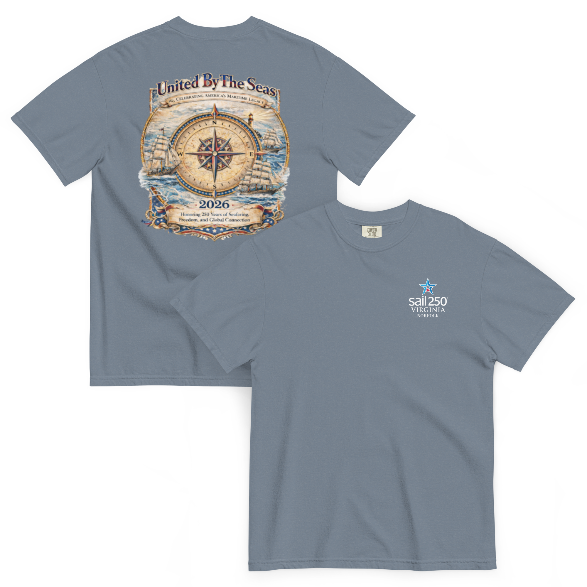 Sail 250® Virginia Heritage Collection Unisex garment-dyed heavyweight ...