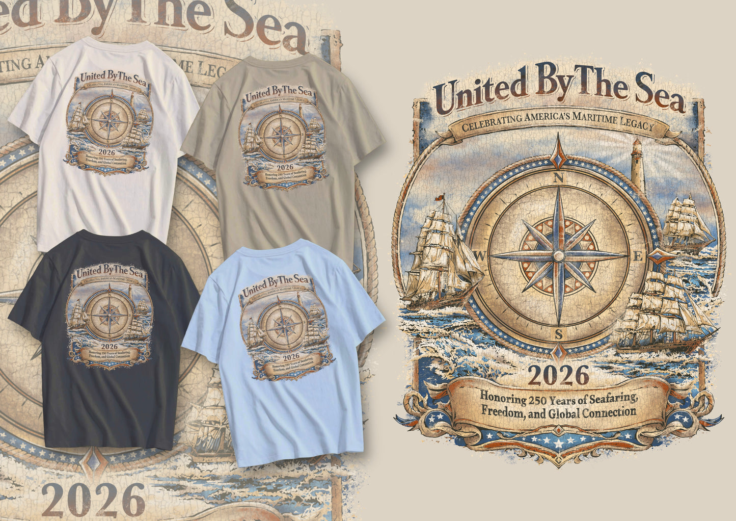 Sail250® Virginia United By The Sea Heritage T-Shirt – Limited Collection