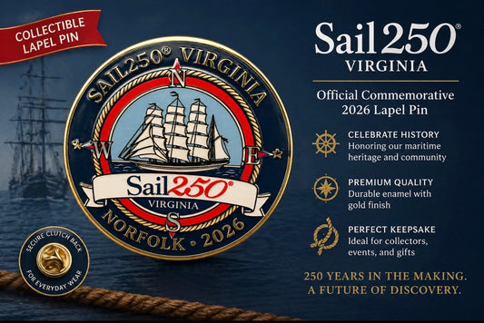 Sail250® Virginia Official Commemorative Lapel Pin- Limited Edition