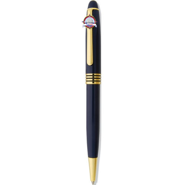 Signature Series Navy blue lacquer ballpoint pen. Engraveable with name.