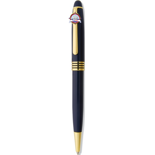 Signature Series Navy blue lacquer ballpoint pen. Engraveable with name.