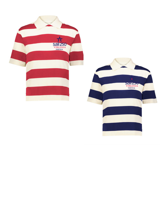 Ladies Stripe Nautical Polo